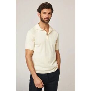 Peregrine Men's Jones polo shirt White XL Knit NWT $220